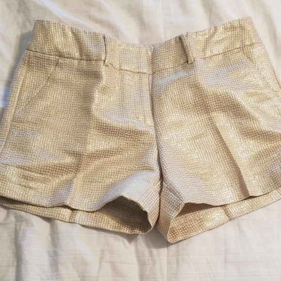 New York & Company Pants - Tailored metallic gold shorts New York & Company Pants - Tailored metallic gold shorts